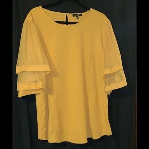 Yellow Top with Tulle material
